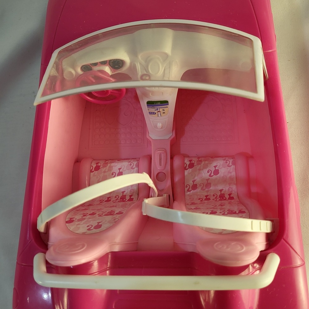 2013 Mattel Barbie Pink Glitter 2 seat convertible toy car - Picture 6 of 8
